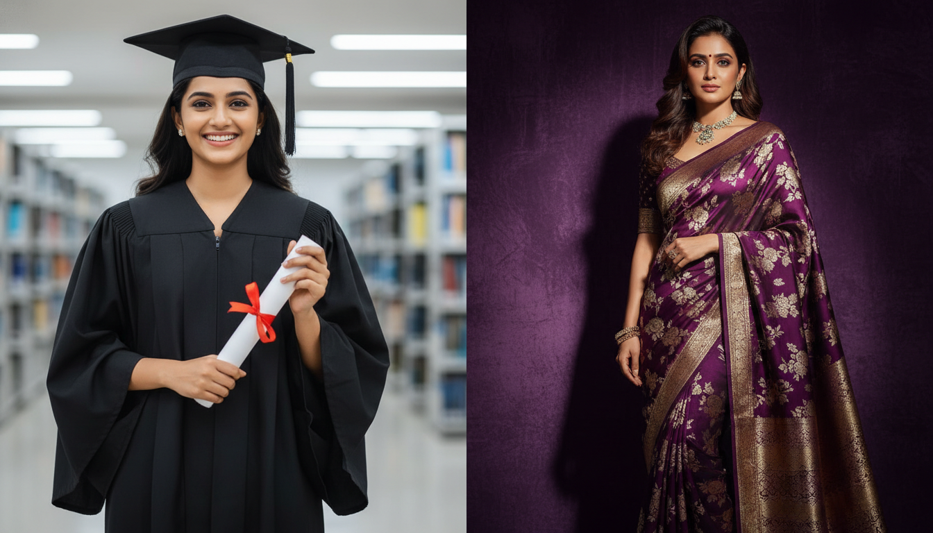 Viral Visuals: From Sreeleela’s Graduation Glory to Manasa Varanasi’s Saree Stunners